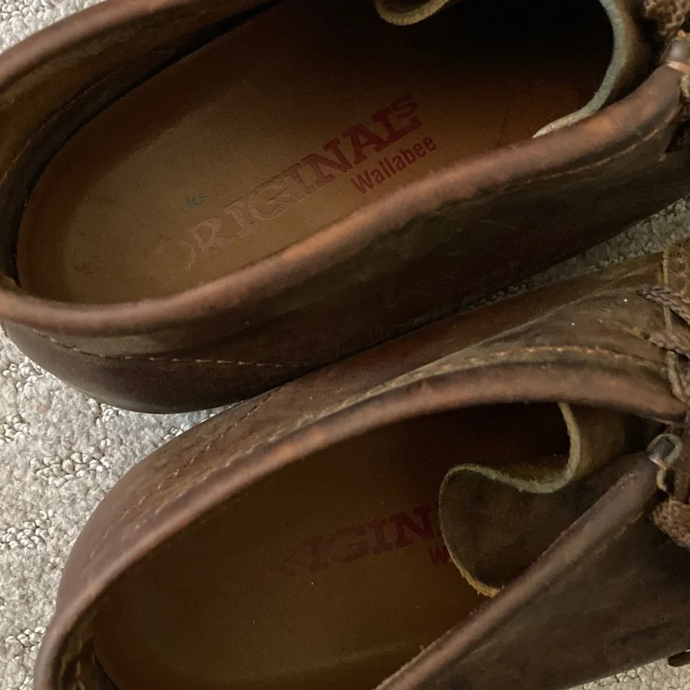 Clarks Original Wallabee leather chukka boots, Men's 10.